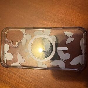 Butterfly Design Clear Phone Case